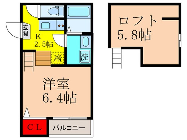 ハーモニーテラス荒本の物件間取画像